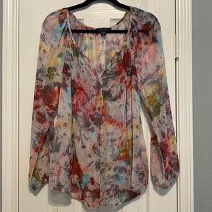 Colorful Sheer Karen Kane Top